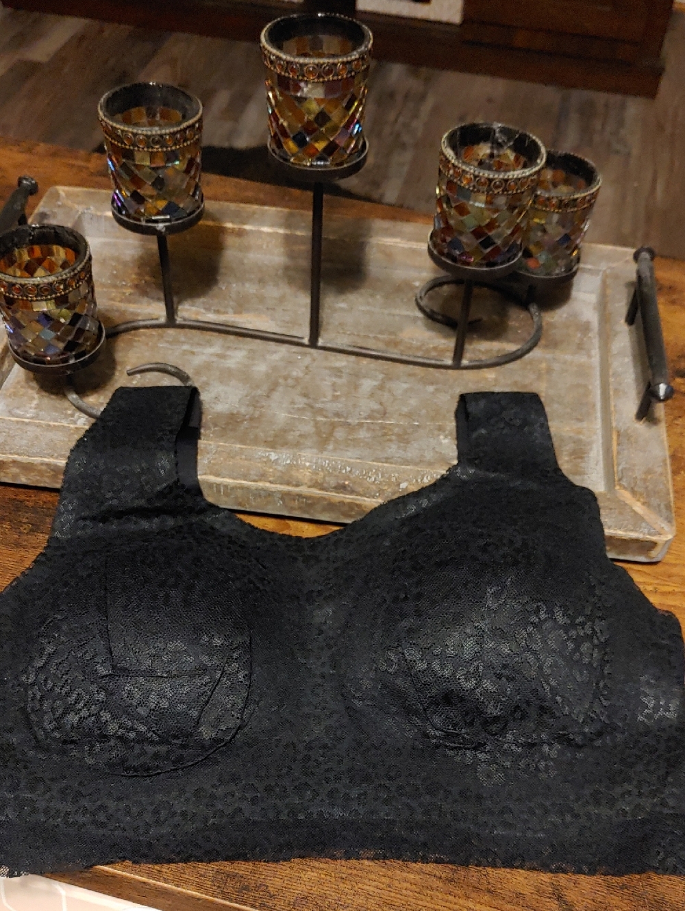 Sexy Black Leopard Print Rhonda Sheer Extra Large Padded Wire Free Bralette